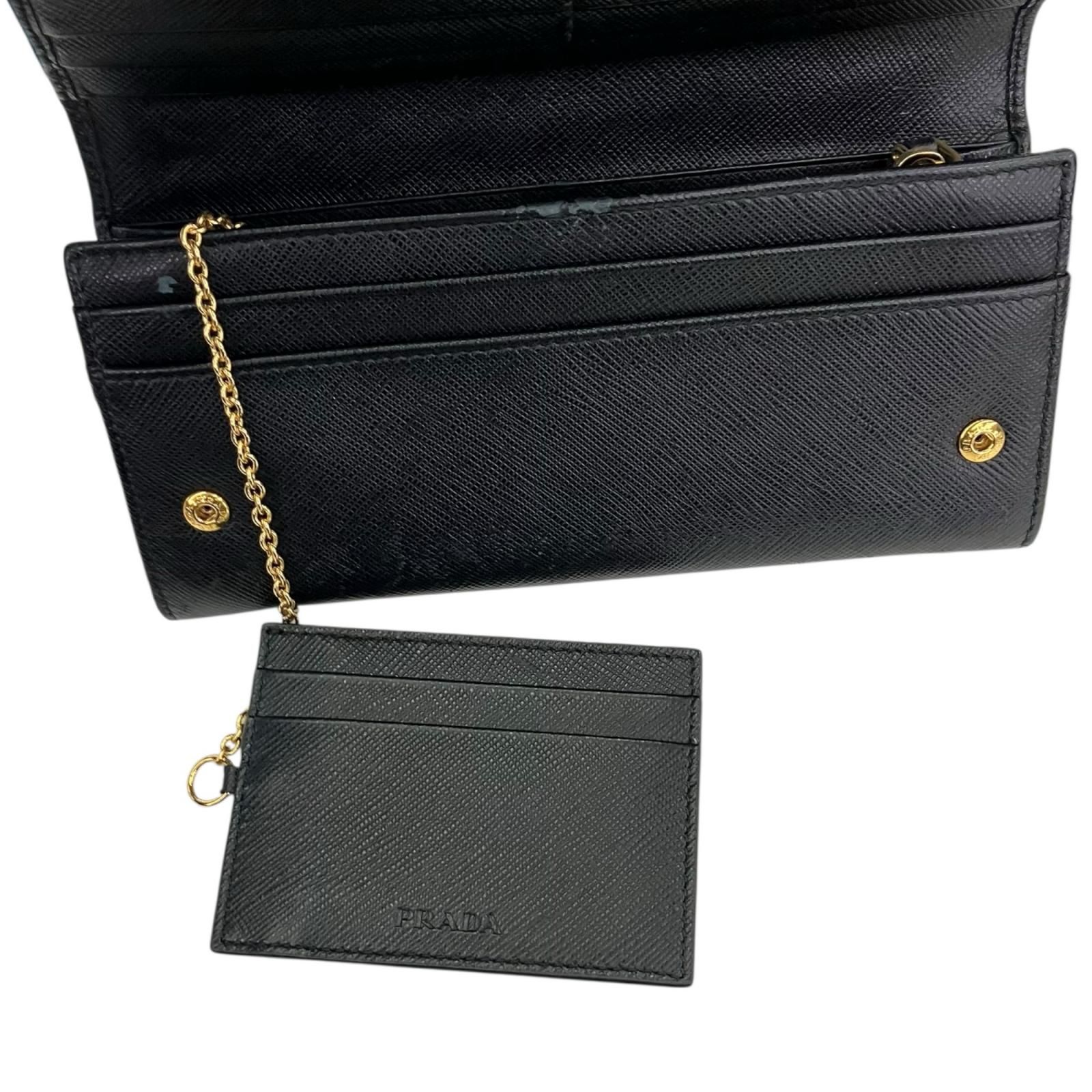 PRADA ブラック サフィアーノレザー 長財布　箱付き 186005 現状品 PRADA プラダ 長財布 サフィアーノ ブラック - メルカリ