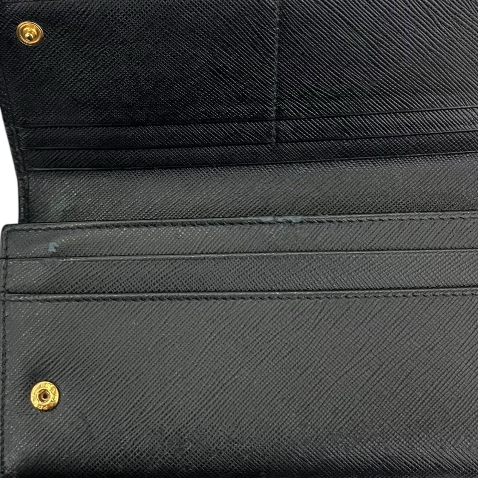 186005 現状品 PRADA プラダ 長財布 サフィアーノ ブラック - メルカリ
