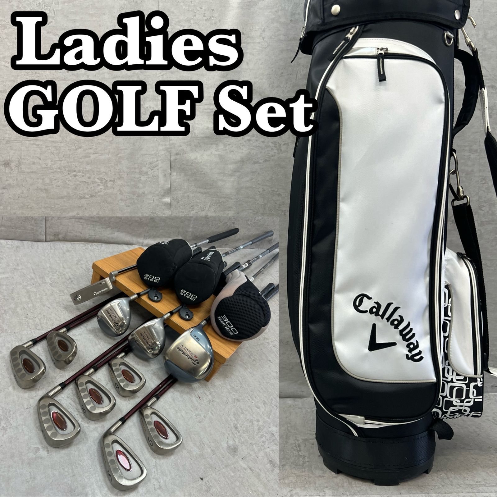テーラーメイド キャロウェイ レディースゴルフ クラブセット 11本 L 右利き用 キャディバッグ付き TaylorMade Callaway