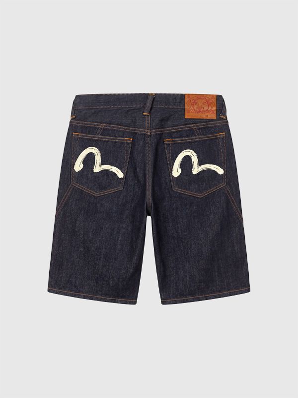 EVISU エヴィス ジーンズ デニムショーツ カモメ プリント ボタン