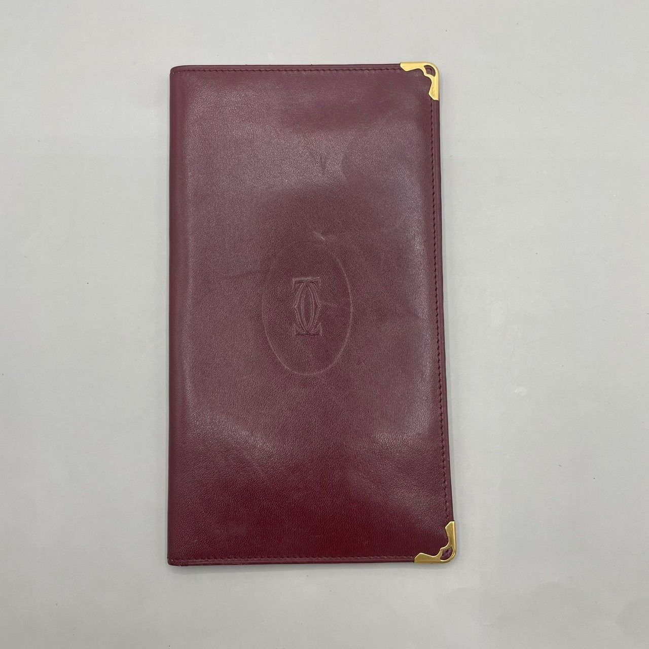 美品 Cartier カルティエ 長財布 お札入れ マストライン ロゴ型押し 