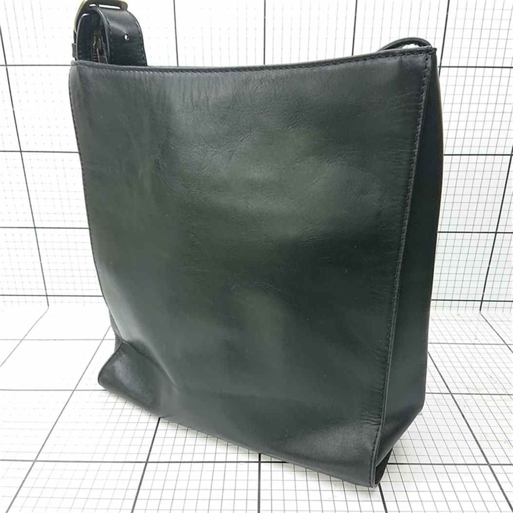 ◇ Θ マザーハウス MOTHERHOUSE レザー ショルダーバッグ ブラック系 ユニセックス E 1601070015490 レディース メンズ 【1601070015490】