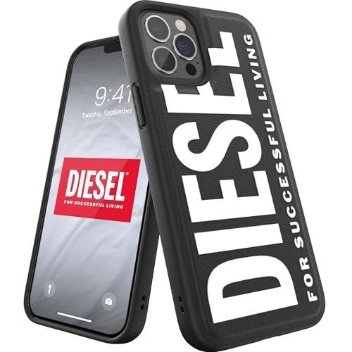 DIESEL iPhone12ケース / iPhone12proケース おしゃれ ブランド ロゴ デザイン（ディーゼル iPhone 12 / 12 Pro カバー, ブラック/ホワイト)Y 5e1e918b