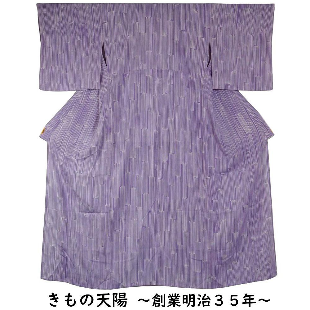 夏物 小紋 絽 竹模様 夏 着物 夏物 Sサイズ 【中古 小紋 リサイクル 単衣 夏 リサイクル着物 小紋 中古 リサイクル小紋 コモン 正絹 仕立て上がり 】