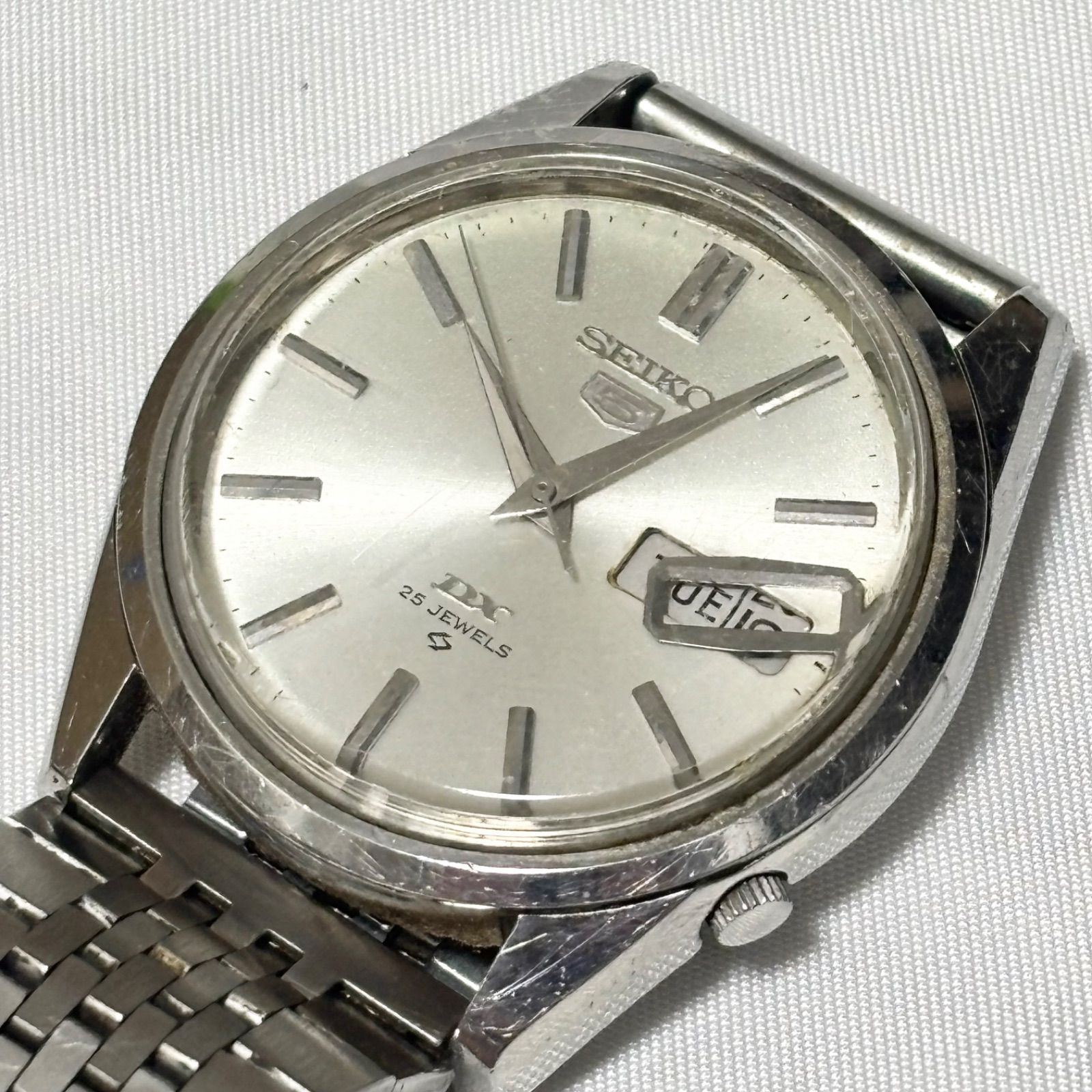 送料無料】SEIKO 5/セイコー5/DX/デラックス/6106-8000/シルバー/自動