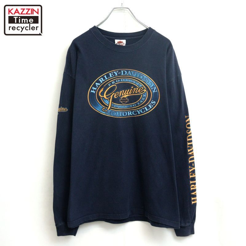 00s USA製 HARLEY DAVIDSON 長袖Ｔシャツ メンズ 表記XLサイズ