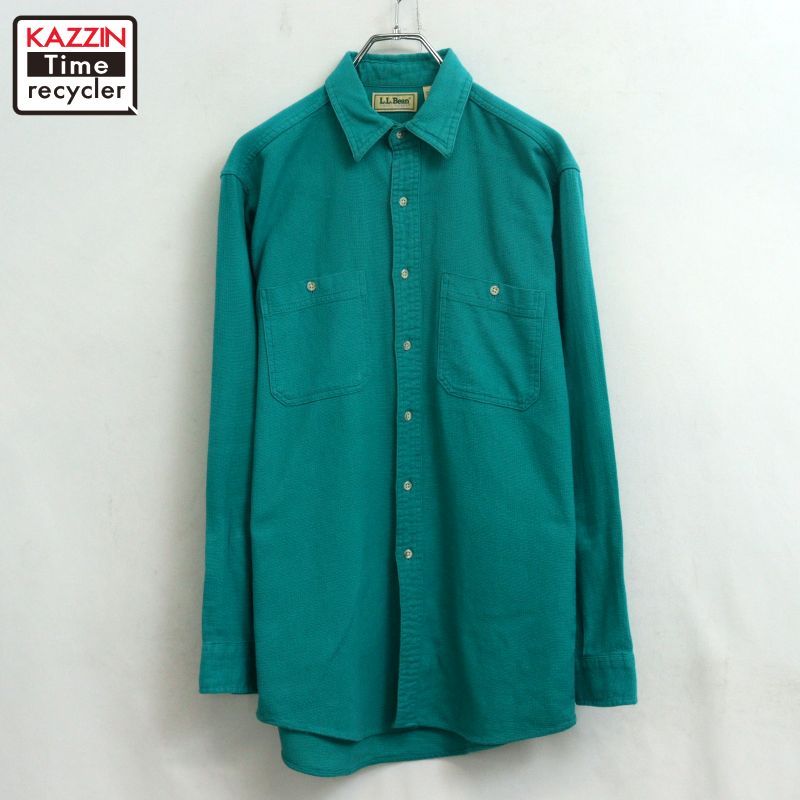 90s USA製 vintage L.L.Bean 長袖シャツ メンズ 表記Sサイズ