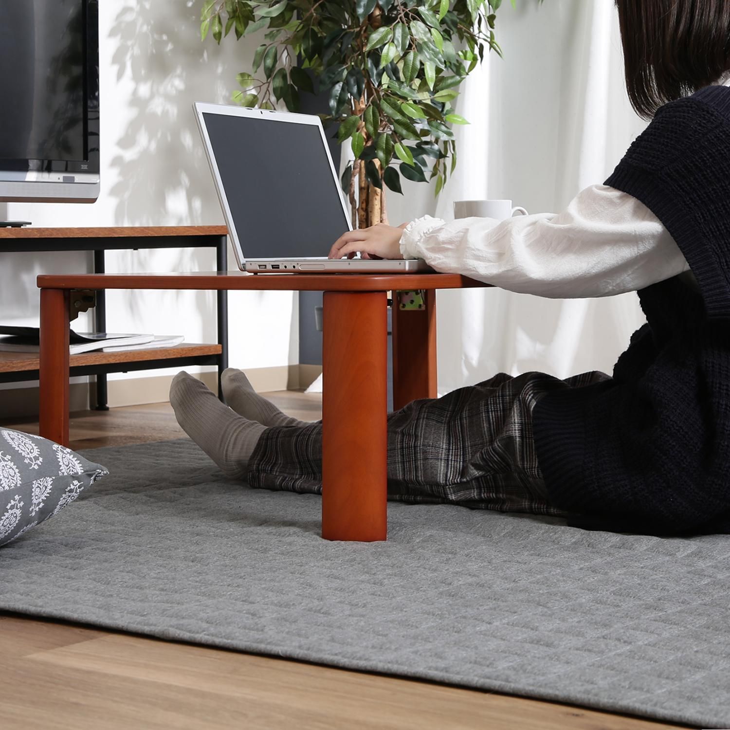 90×60cm] 折脚ローテーブル 折りたたみテーブル センターテーブル