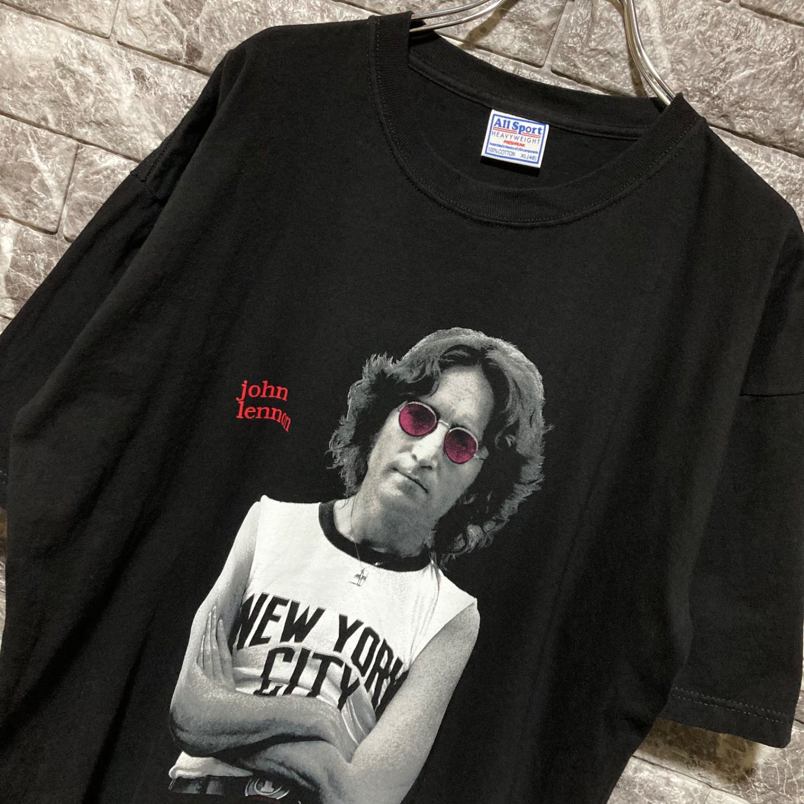 JOHN LENNON Tシャツ USA製 XL アメリカ製 ジョンレノン ビッグロゴ 