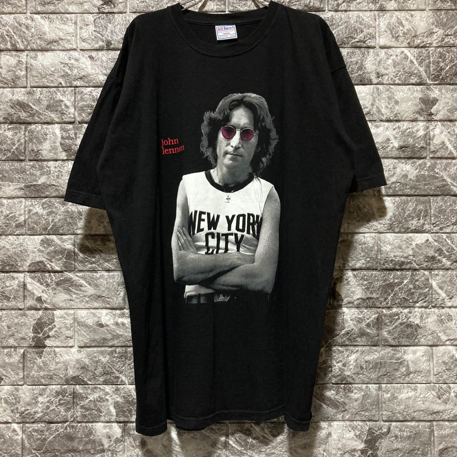 JOHN LENNON Tシャツ USA製 XL アメリカ製 ジョンレノン ビッグロゴ 