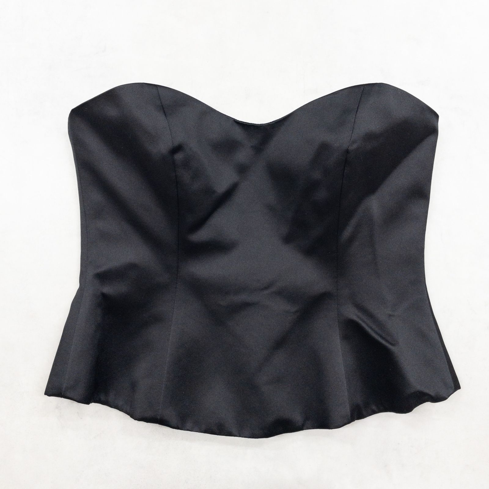 ARMANI COLLEZIONI アルマーニコレツィオーニ ビスチェ コルセット トップス シルク ブラック イタリア製 レディース 42 b01164