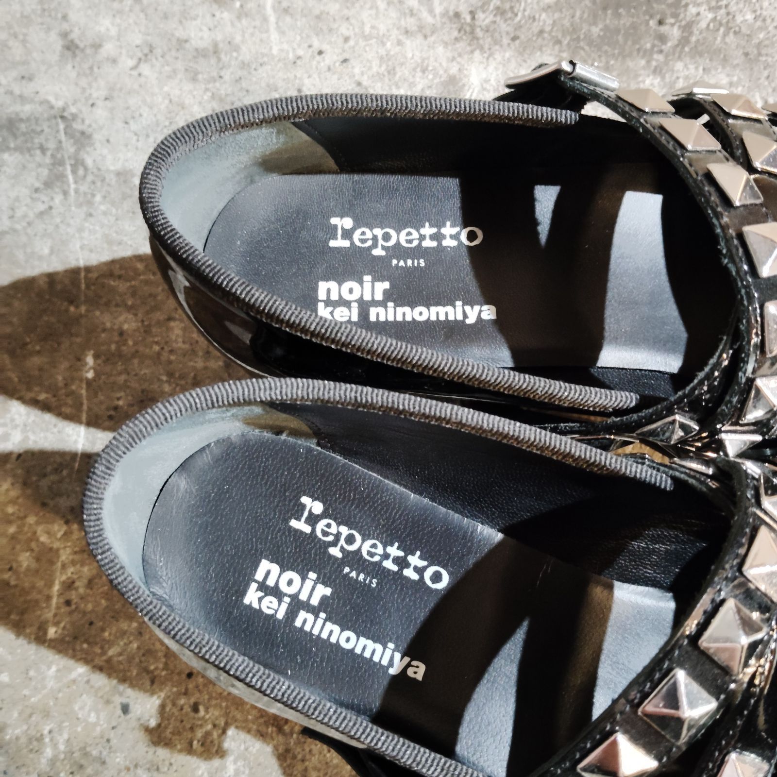noir kei ninomiya repett 2023aw スタッズベルト バレエシューズ