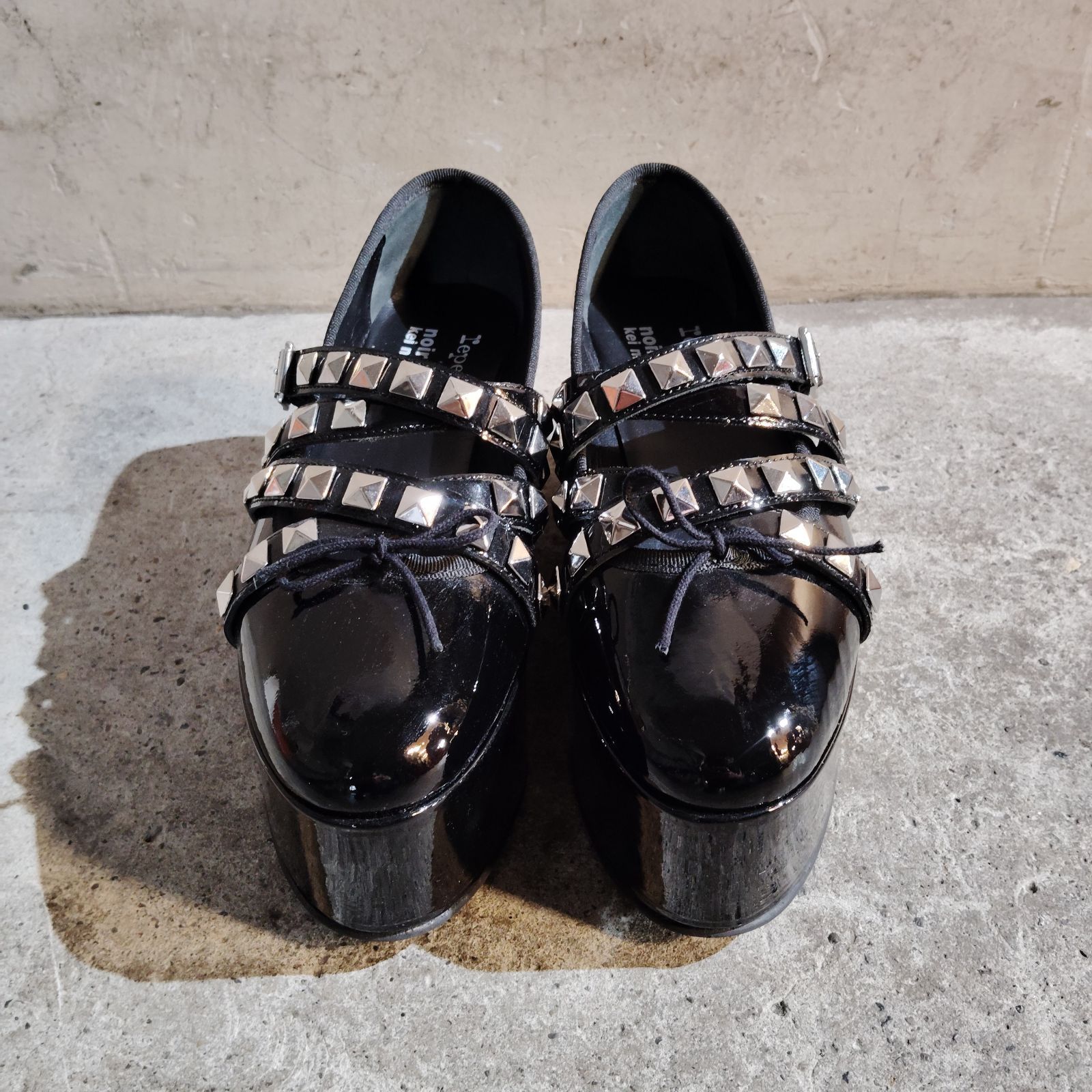 s*d様 美品⭐️noir kei ninomiya repetto グリッター noir kei ninomiya repett 2023aw スタッズベルト バレエシューズ