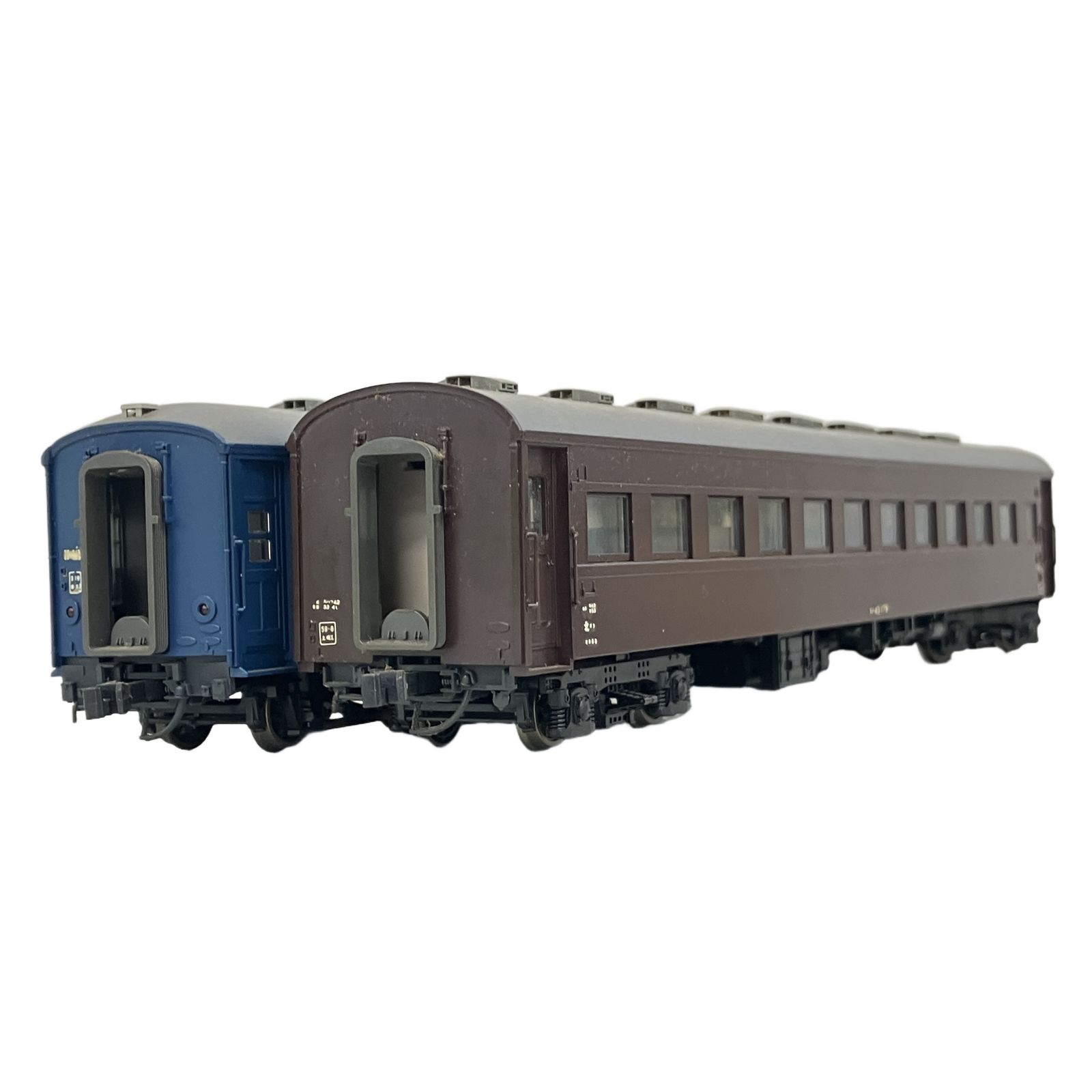 KATO 1-513 506 オハフ33 ブルー スハ43 茶 客車 2両セット ジャンク K11226693