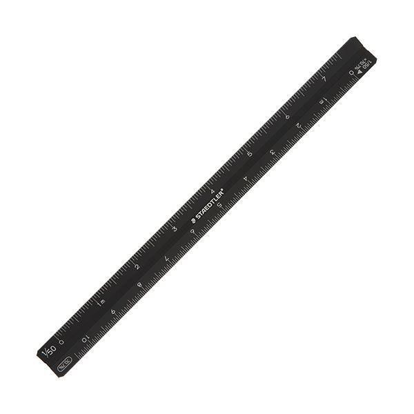 (まとめ) ステッドラー 三角スケール コピーダウン15cm マットブラック 561 7-15 1個 〔×10セット〕