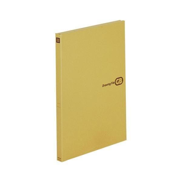 (まとめ) キングジム 図面ファイルGBクラフト表紙 A2 2つ折 背幅27mm 1142 1冊 〔×10セット〕