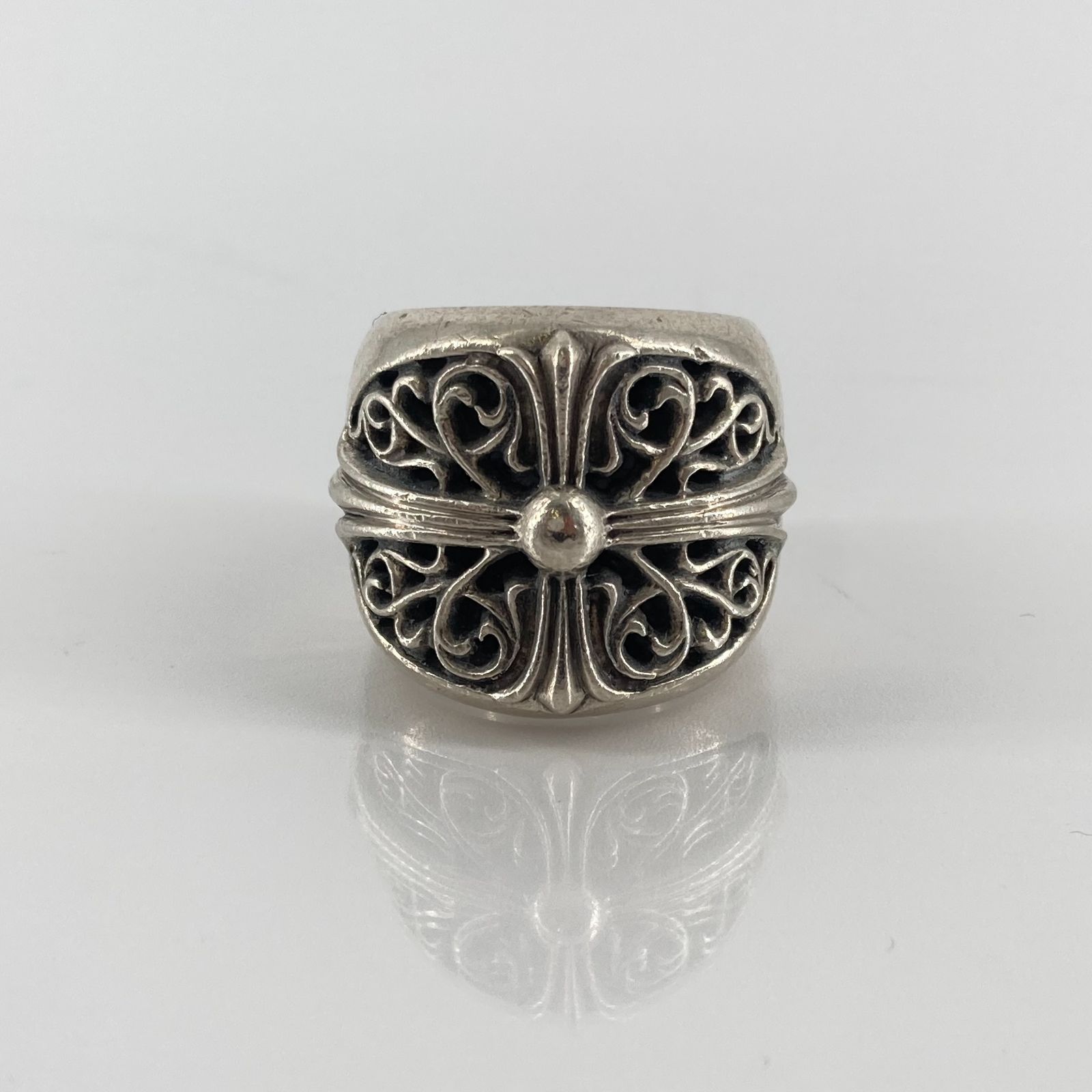 CHROME HEARTS(クロムハーツ) クラシックオーバルクロス リング SV925 