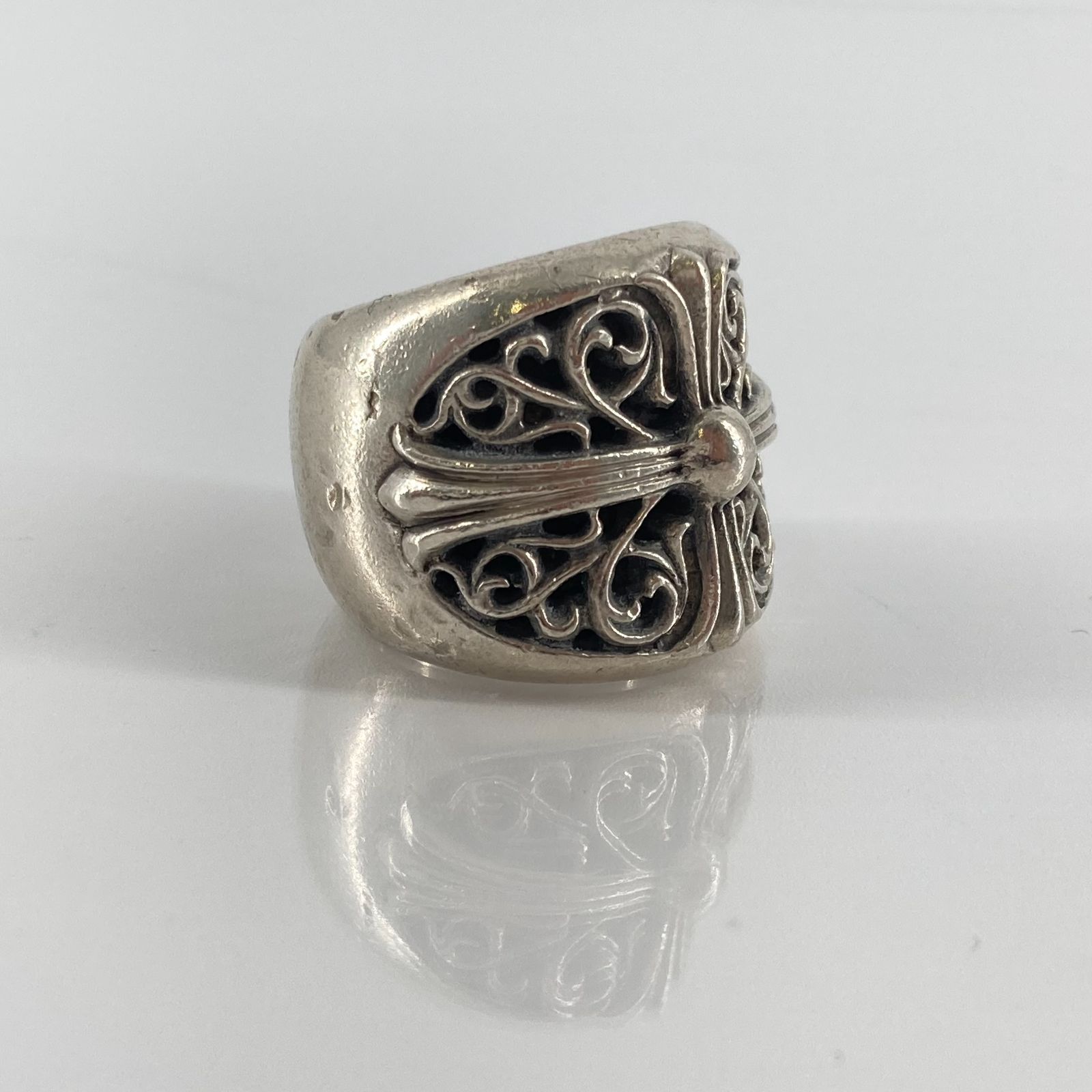 CHROME HEARTS(クロムハーツ) クラシックオーバルクロス リング SV925 