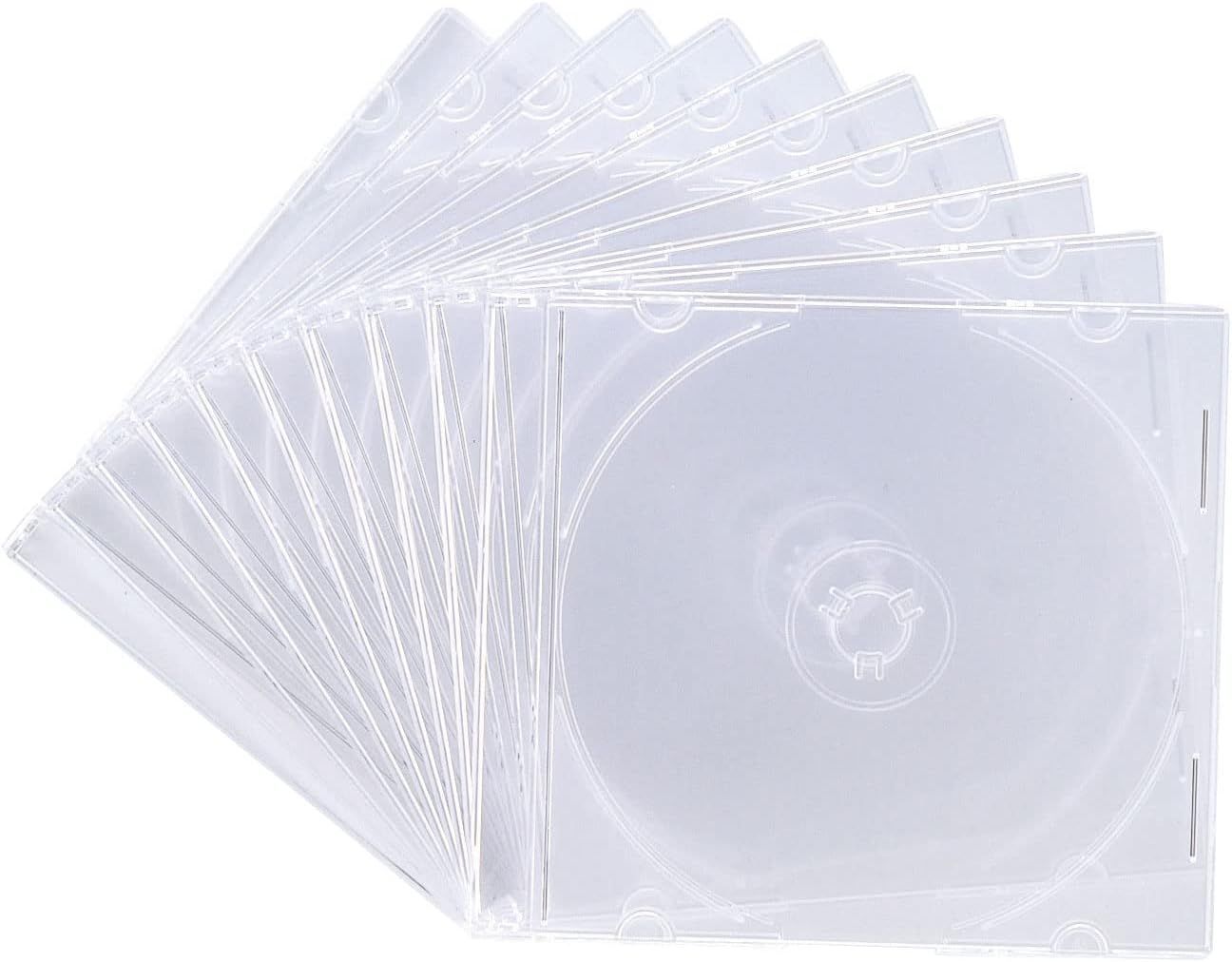 （まとめ） ５ｍｍ厚 ＣＤ・ＤＶＤスリムプラケース　１セット（２５０枚：５０枚×５パック）