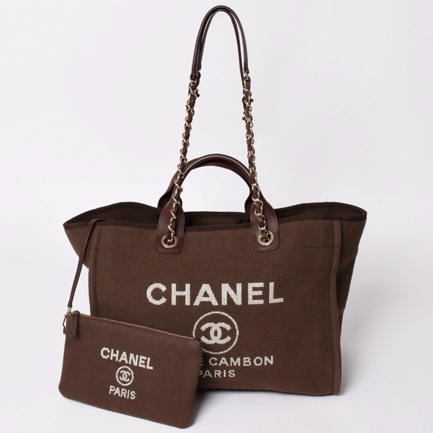 極美品 CHANEL シャネル ドーヴィルライン ラージ ショッピングバッグ