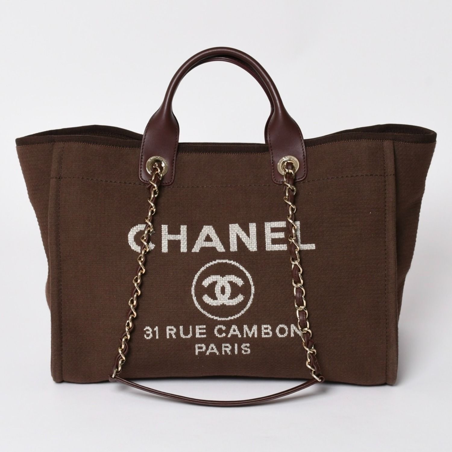 極美品 CHANEL シャネル ドーヴィルライン ラージ ショッピングバッグ 