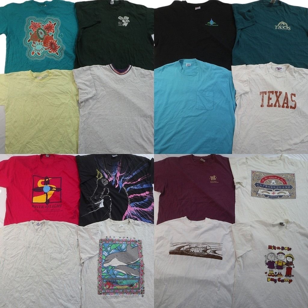 古着卸 まとめ売り ヴィンテージ シングルステッチ Tシャツ 16枚セット ( メンズ 2XL/3XL ) リーボック 大判プリント 中古 古着 NE8381 14,136円