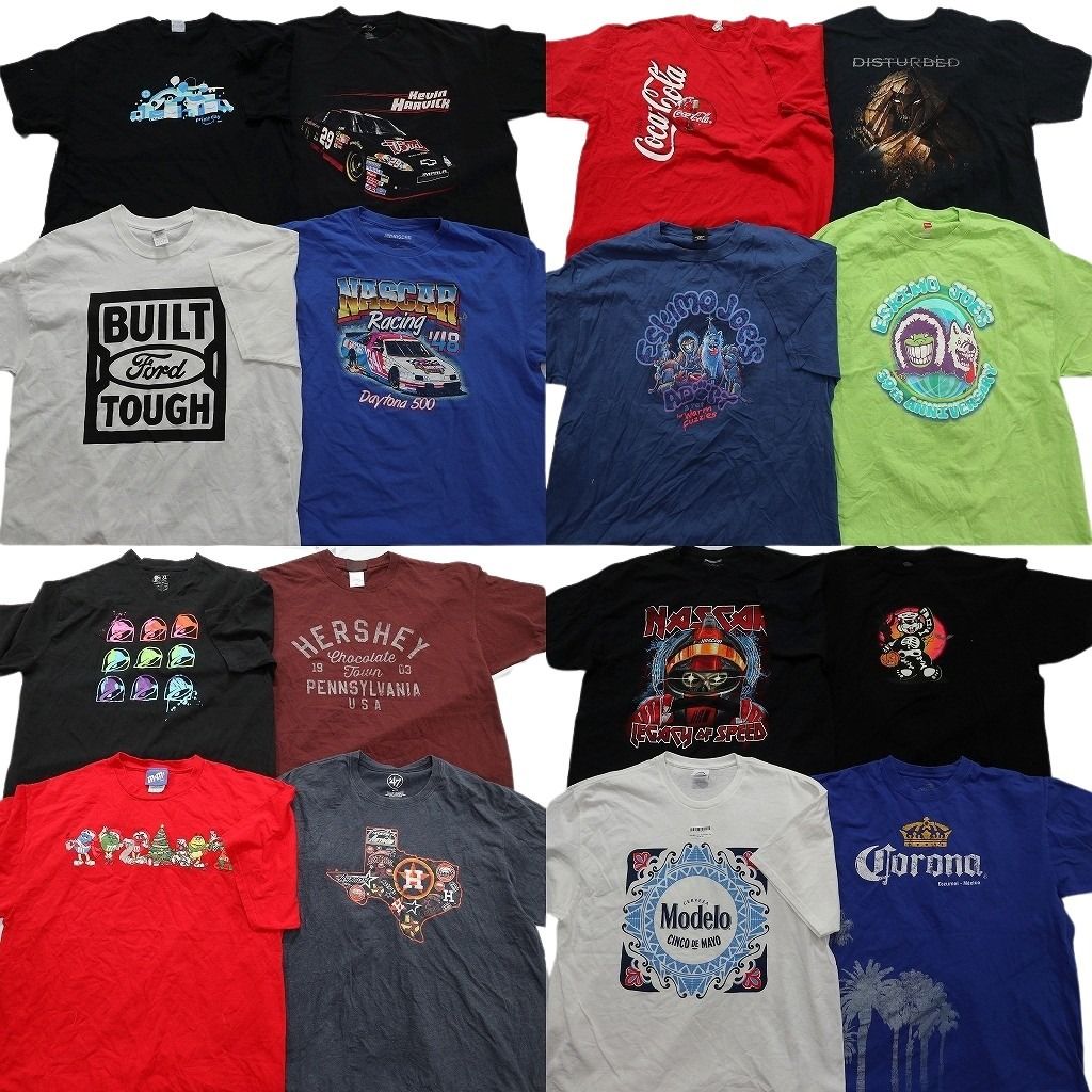 古着卸 まとめ売り 企業 Tシャツ 16枚セット ( メンズ XL ) NASCAR バッキーズ コロナエキストラ MLB エスキモージョーズ 中古 古着 NE8490