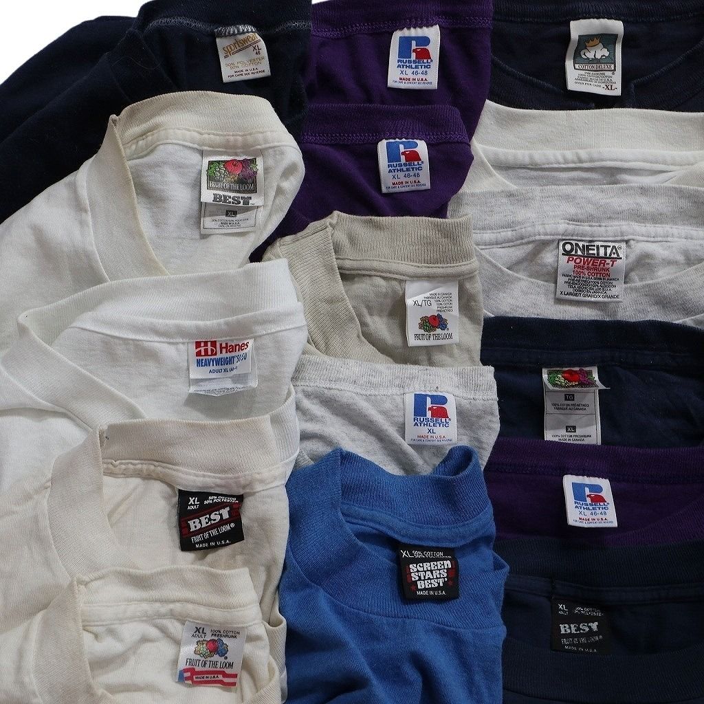 古着卸 まとめ売り ヴィンテージ シングルステッチ Tシャツ 16枚セット ( メンズ 2XL ) レーシング ヘンリーネック 中古 古着 NF8945 古着卸 まとめ売り ヴィンテージ シングルステッチ Tシャツ 16枚セット