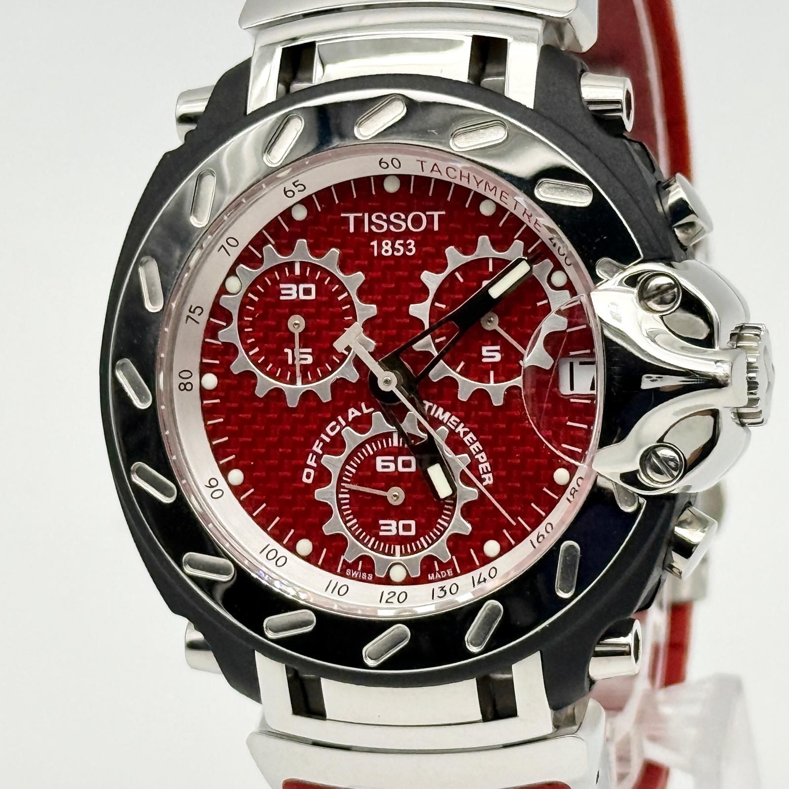 TISSOT ティソ モーターグランプリ 5002 3079 レッド QZ メンズ 腕時計 稼働品