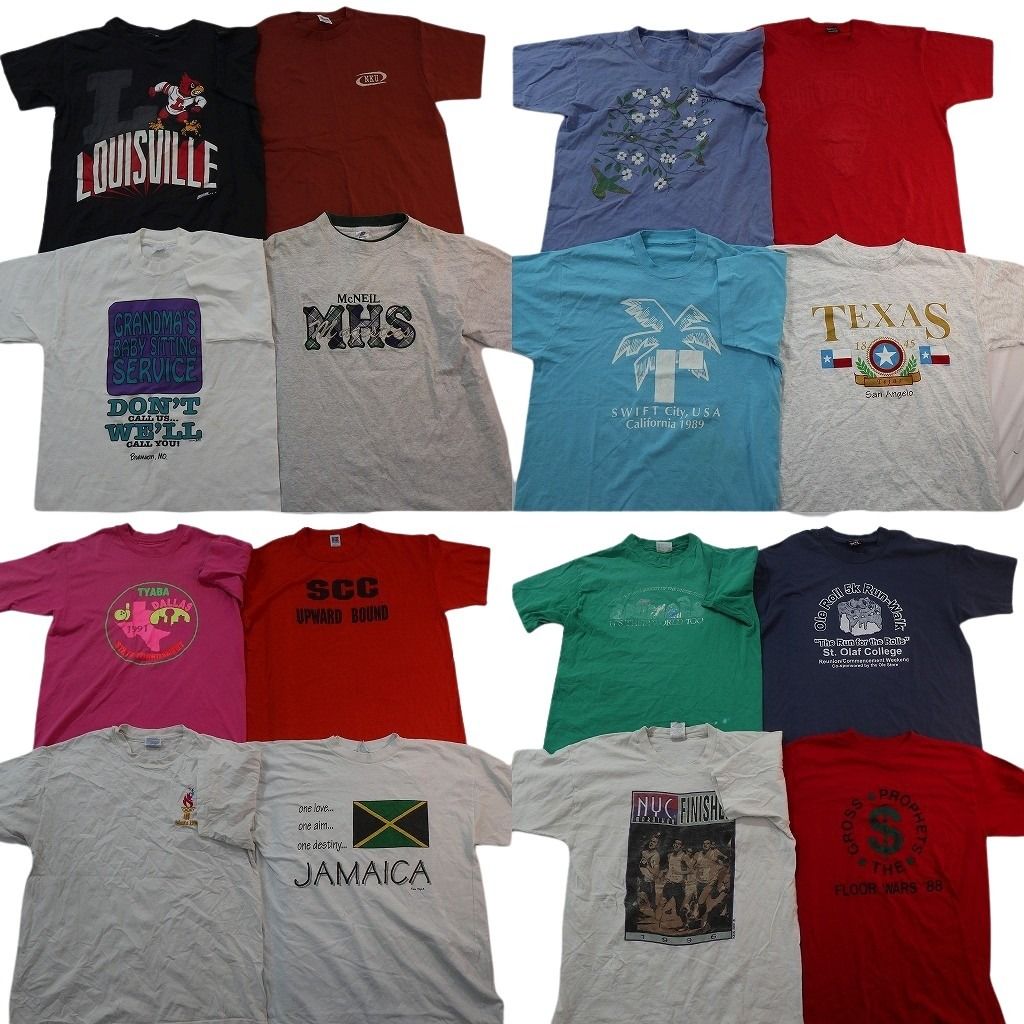 古着卸 まとめ売り ヴィンテージ シングルステッチ Tシャツ 16枚セット ( メンズ L ) ラッセル フルーツオブザルーム 中古 古着 NE8545 13,392円