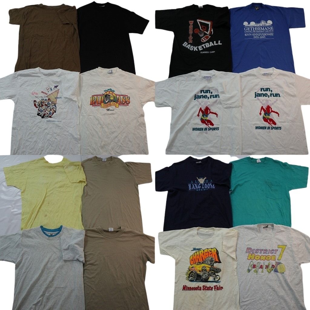 古着卸 まとめ売り ヴィンテージ シングルステッチ Tシャツ 16枚セット ( メンズ M ) フルーツオブザルーム 中古 古着 NE8547