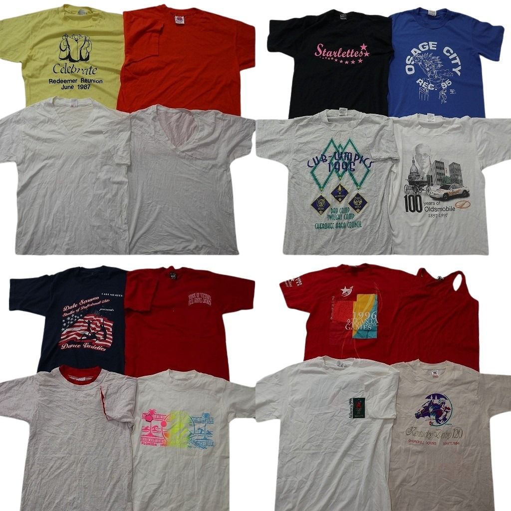 古着卸 まとめ売り ヴィンテージ シングルステッチ Tシャツ 16枚セット ( メンズ S/M ) ヘインズ ノースリーブ ポケット付き 中古 NE8581 13,206円