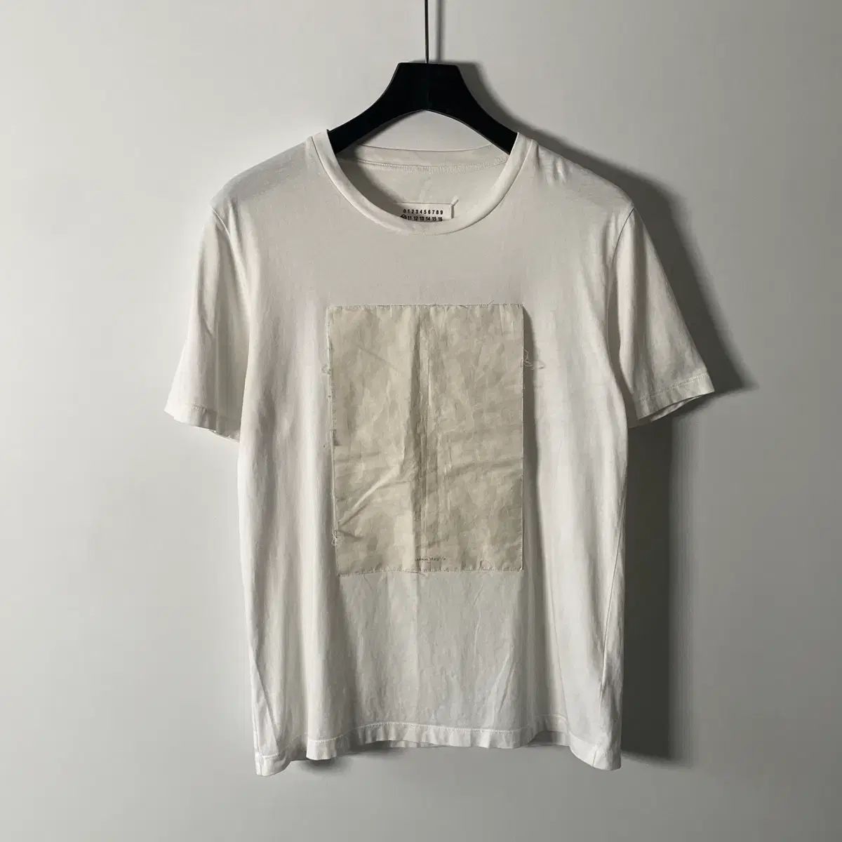 18ss メゾンマルジェラ Starship Square スタシ 白 半袖Tシャツ (on 809)