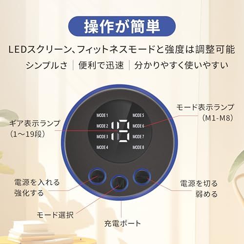 EMS フットマット 足フットフット 足ツボ 足裏ケア 足リラクセーション フットトレーニング 8種類モード 19段階強度 パネル＆リモコン操作 コンパクト 日本語取扱説明書e 68153b09｜その他