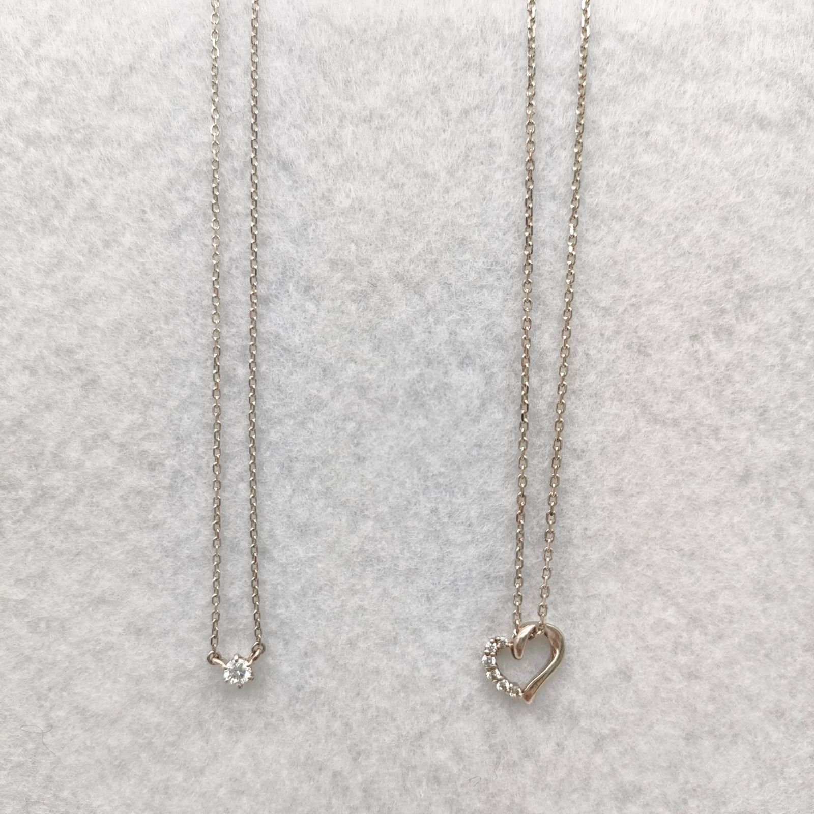 4℃ ヨンドシー シルバー ネックレス 2点セット silver レディース 銀ネックレス ハート モチーフ S1816-1