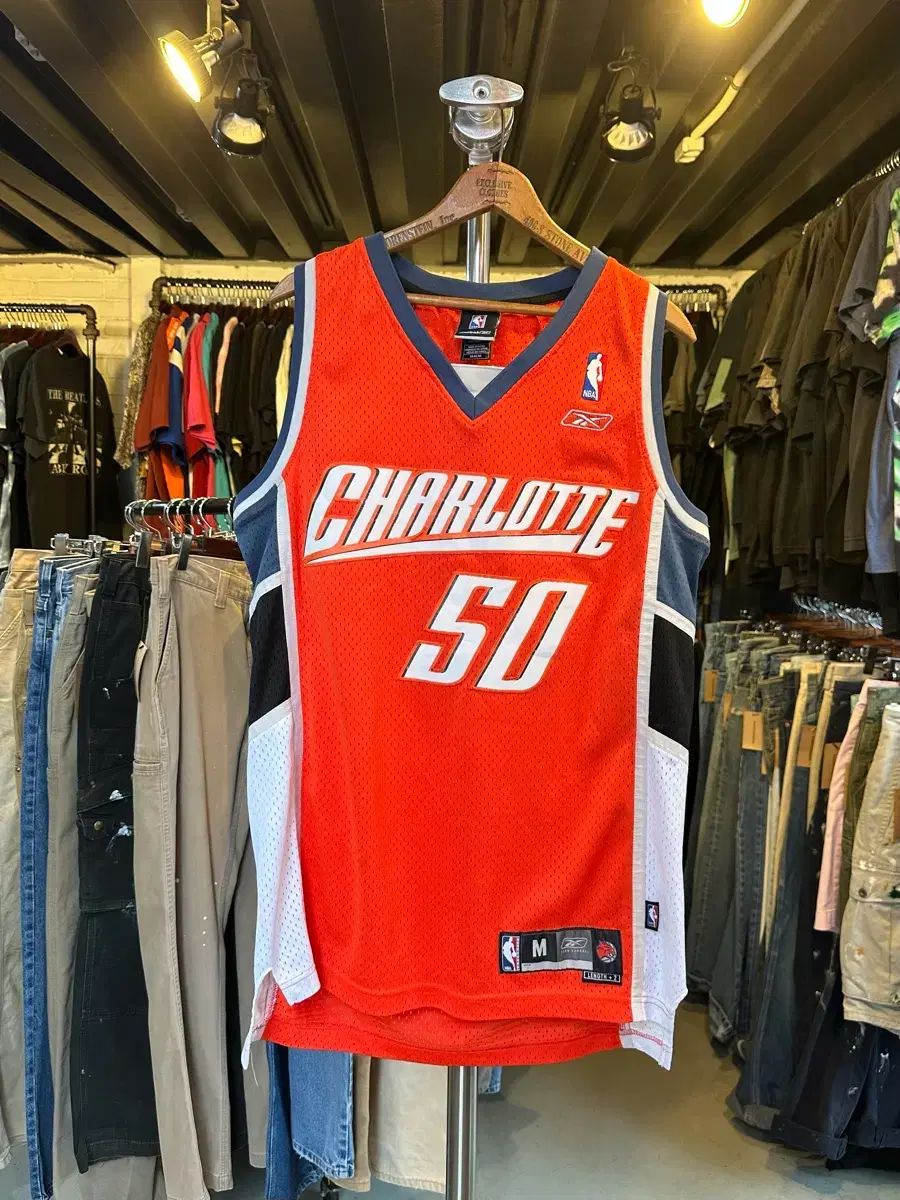 100 リーボック NBA シャルロット・ホーネッツ アスレチック メッシュ ジャージ