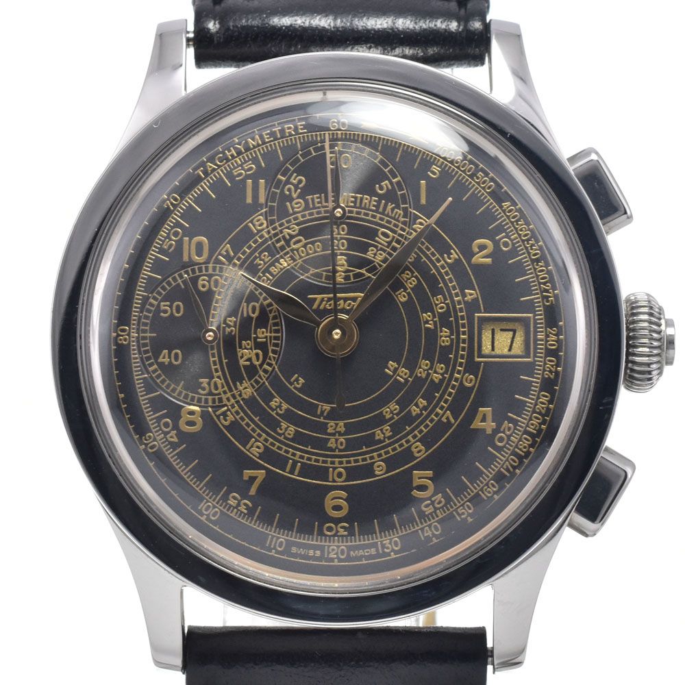 ティソ TISSOT Z199 クロノジャネイロ 3333本限定 ブラック 手巻き メンズ 美品 箱付き 腕時計 I#146983