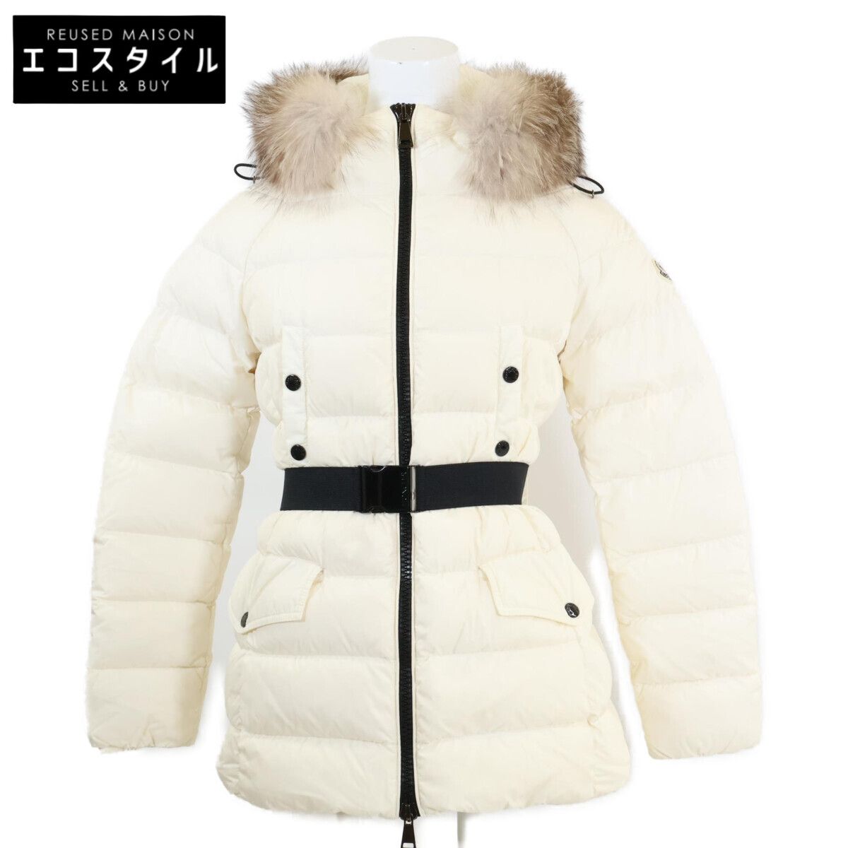 MONCLER　モンクレール　CLION/クリオン ベルト付きフーデッドダウン　00