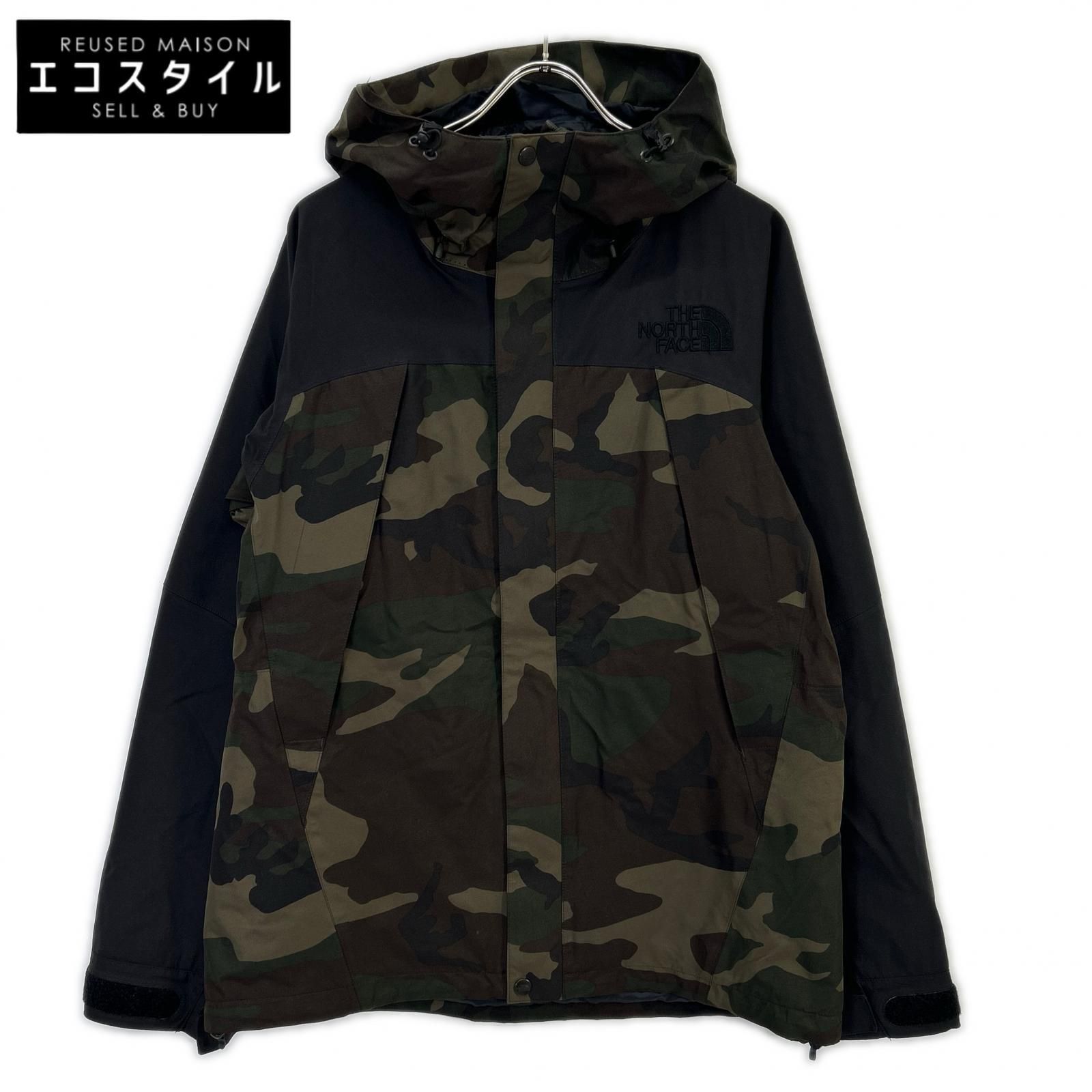THE NORTH FACE　ノースフェイス　NP61545 ブラック カモフラ NOVELTY MOUNTAIN JACKET ノベルティ マウンテンジャケット　L