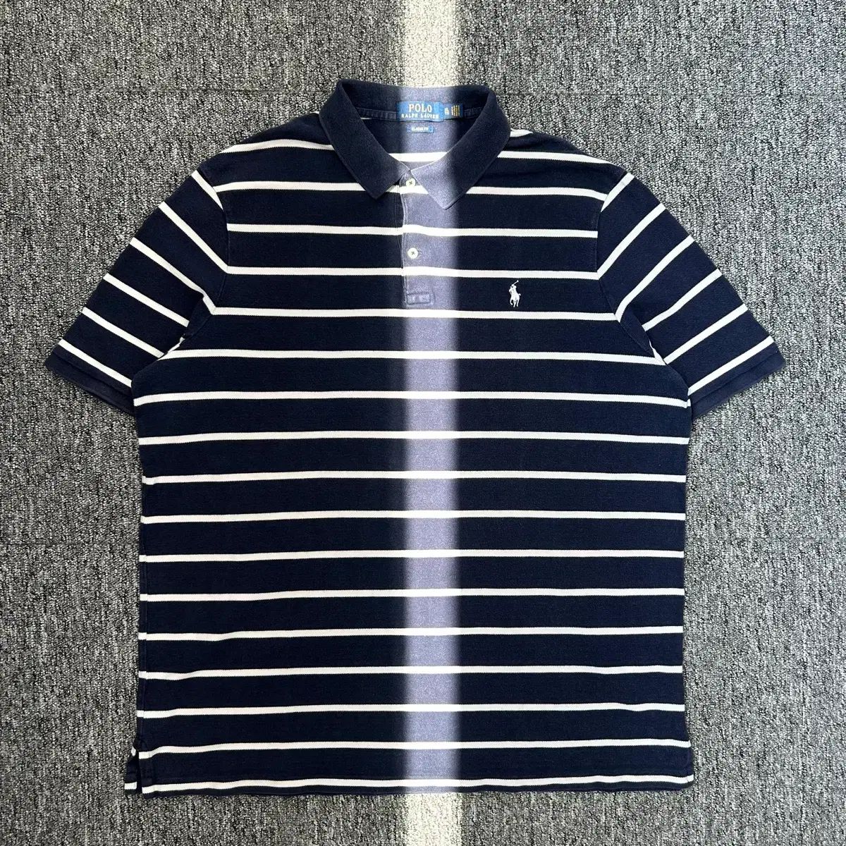 ポロラルフローレン ストライプ ネイビー 半袖 カラーTシャツ
