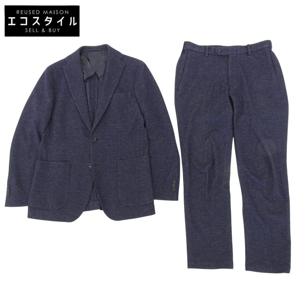 BARNEYS NEWYORK バーニーズニューヨーク 2B サイドベンツジャケット・パンツ セットアップ スーツ メンズ ネイビー 46 46