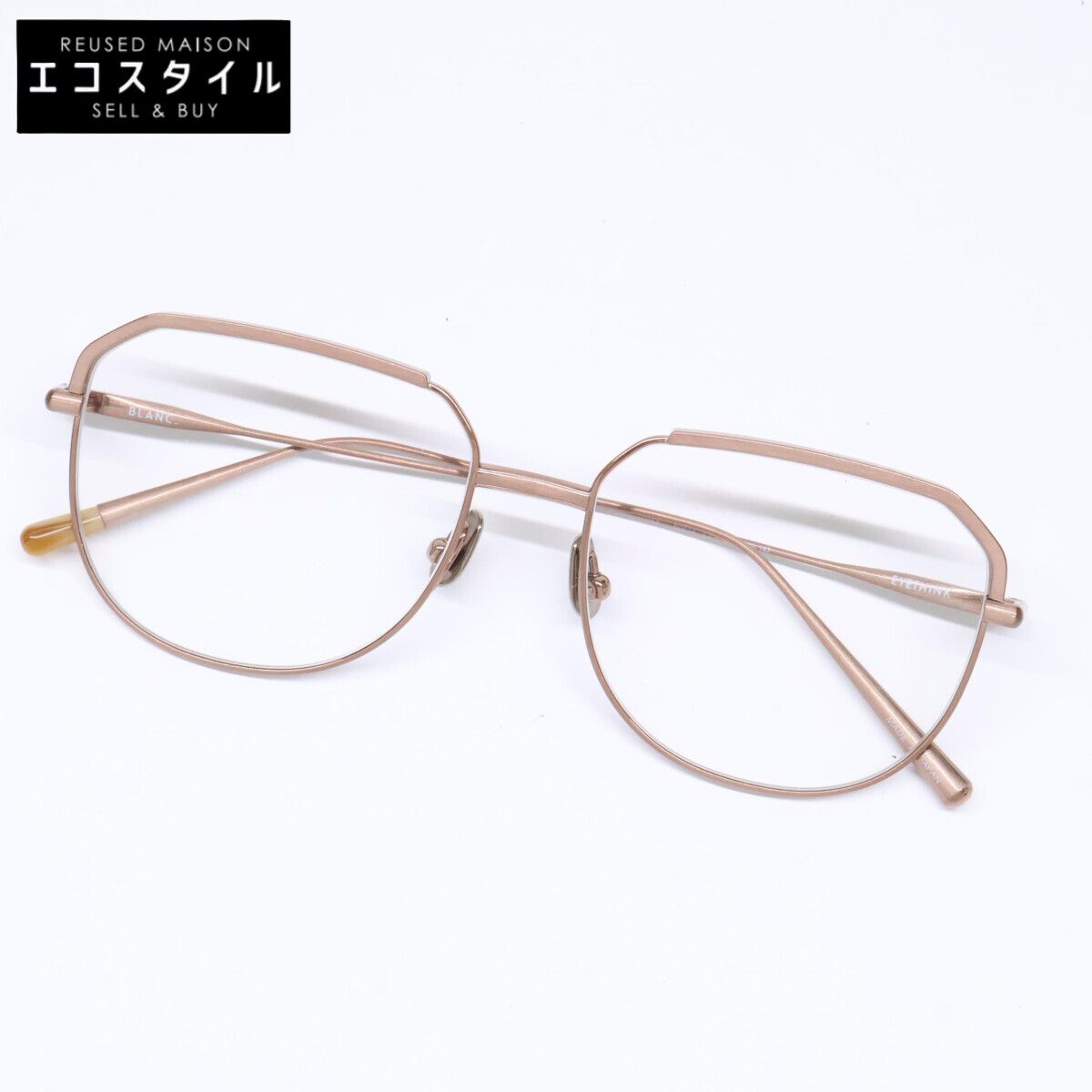 BLANC..　ブラン　EYETHINK アイシンク別注 【美品】B0024 メタル ブロータイプ メガネフレーム　54□16-142