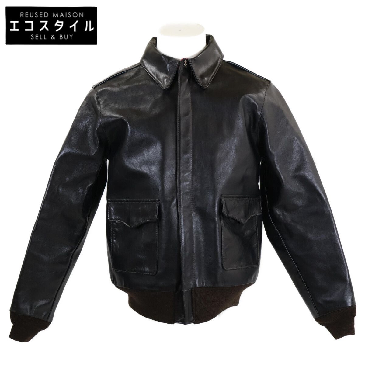 Y'2 LEATHER　ワイツーレザー　【美品】HORSE ホースレザーTYPE A-2 フライトジャケット　40