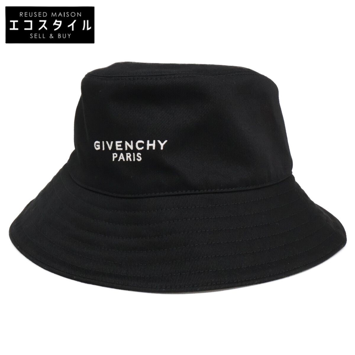 GIVENCHY　ジバンシィ　【新品同様/国内正規】BPZ0CBP0C4 001 エンブロイドロゴ バケットハット　M 58
