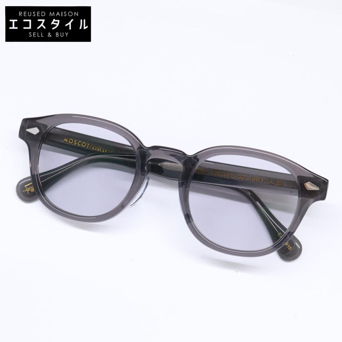 MOSCOT　モスコット　【新品同様】LEMTOSH COL.GREY レムトッシュ ウェリントン　49□24-145