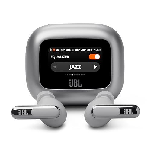 JBL LIVE BEAM 3 ワイヤレスイヤホン スマート充電ケース/LDAC対応ハイレゾ/マルチポイント/ハイブリッド ノイズキャンセリング/IP55防水/ワイヤレス充電対応/シルバー/JBLLIVEBEAM3SILp b7f7f279