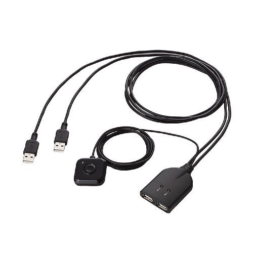 エレコム(ELECOM) KVMスイッチ キーボード・マウス用 手元スイッチ付 ブラック KM-A22BBKp a8aa9713