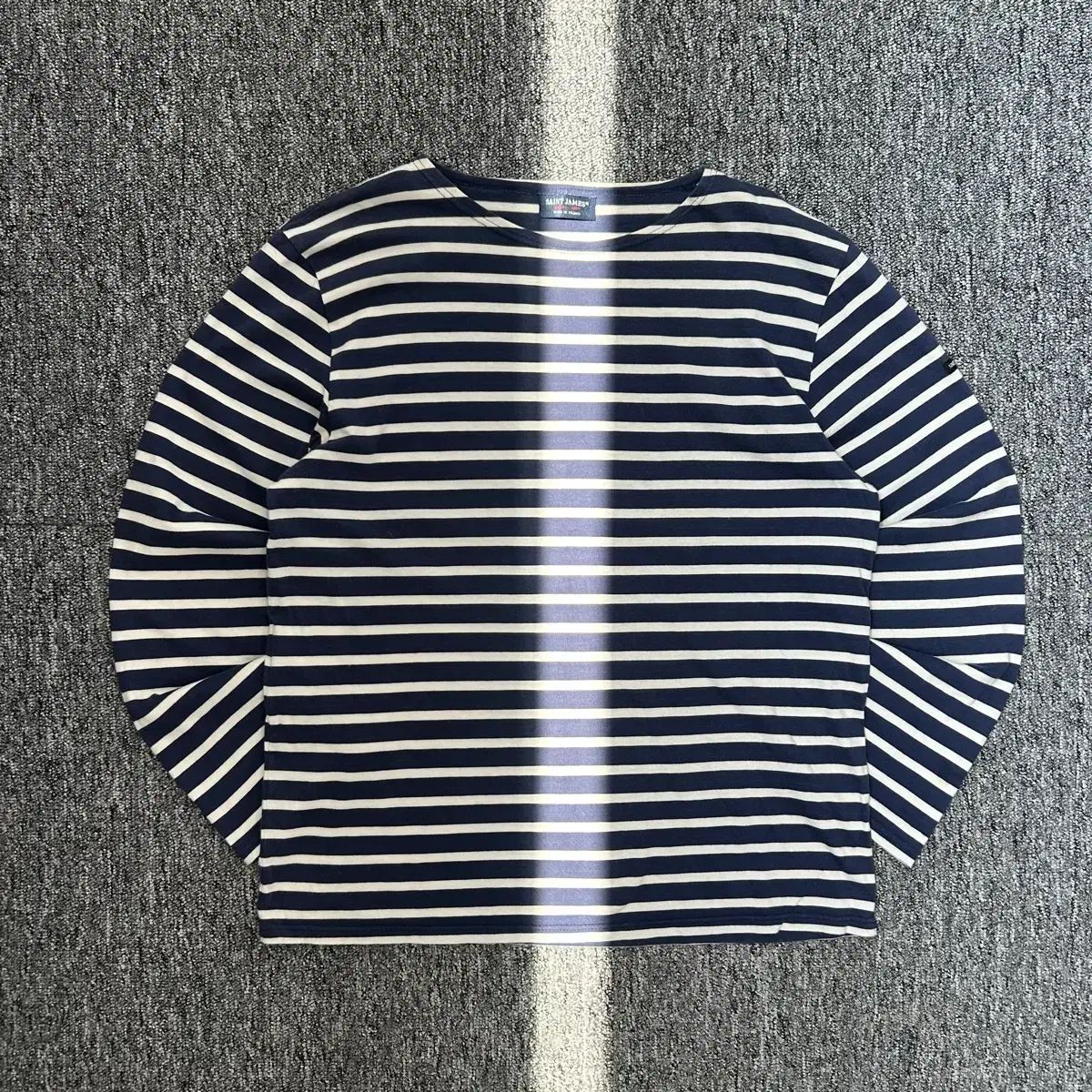 SAINT JAMES セントジェームス ネイビー ストライプ 長袖Tシャツ