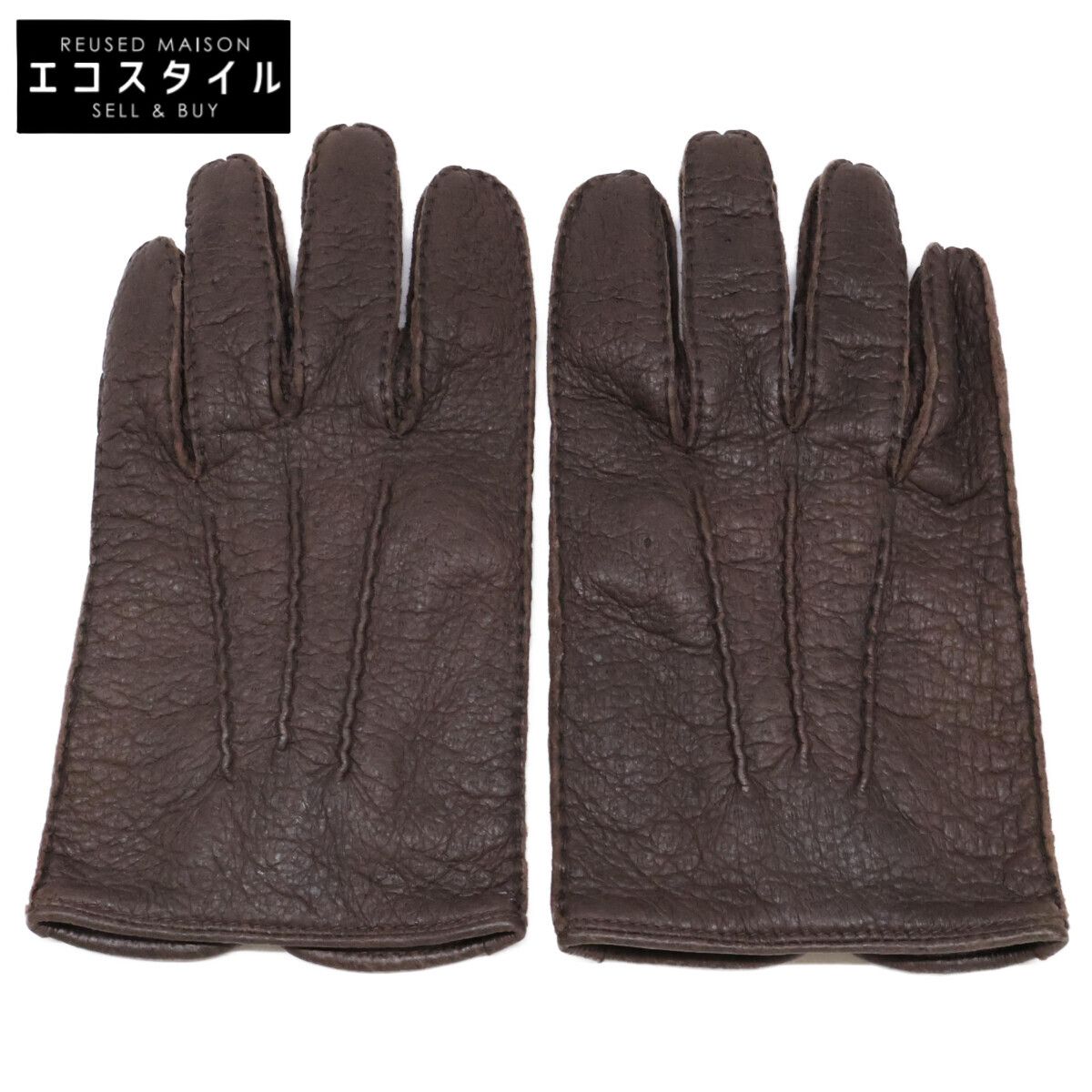 DENTS　デンツ　【美品】15-1043 ペッカリー 裏地なし　7 1/2