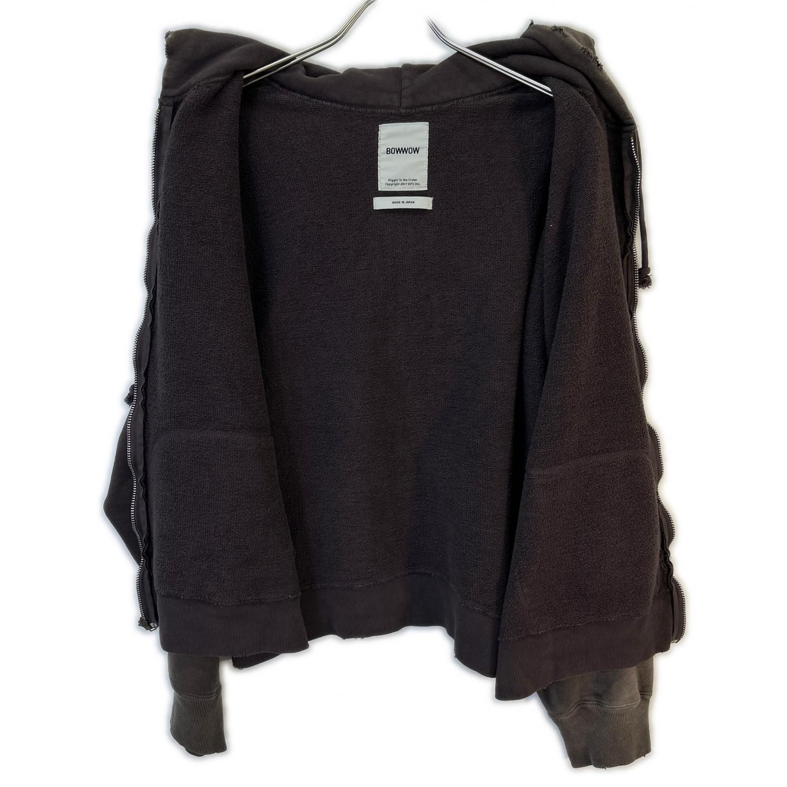 BOWWOW バウウワ 25AW ブラウン BASEBALL CHAMPION ZIP HOODIE L 